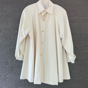 Vintage Cream Suede Jacket with gold buttons